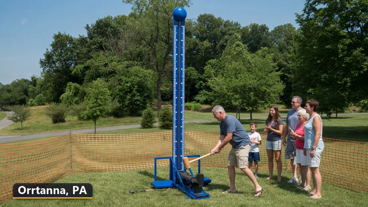 High striker carnival game rental in Orrtanna, Pennsylvania for field days, parties and events