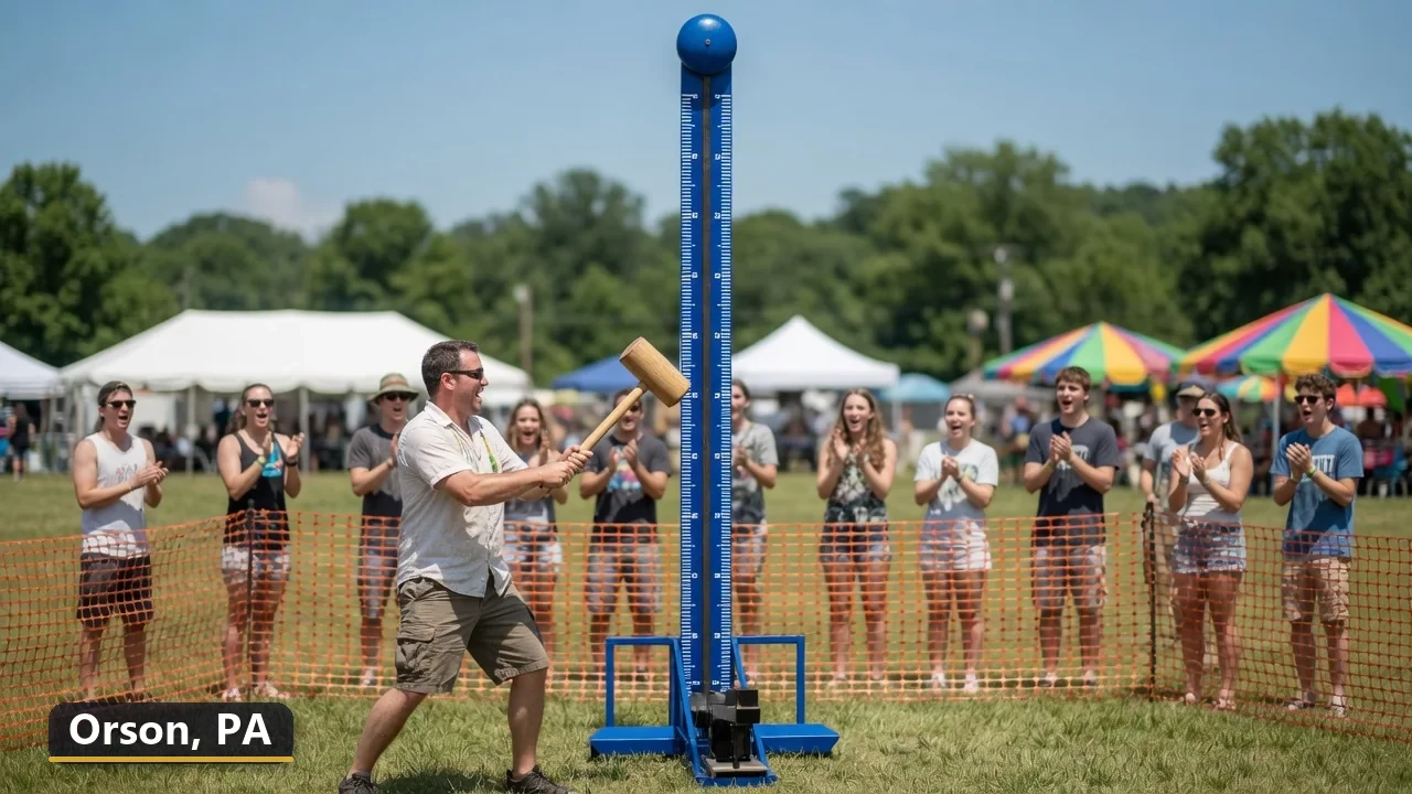 High striker carnival game rental in Orson, Pennsylvania for field days, parties and events