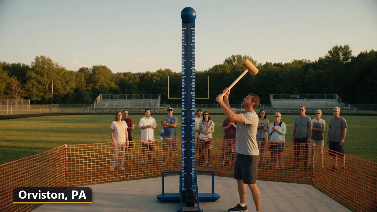 High striker carnival game rental in Orviston, Pennsylvania for field days, parties and events