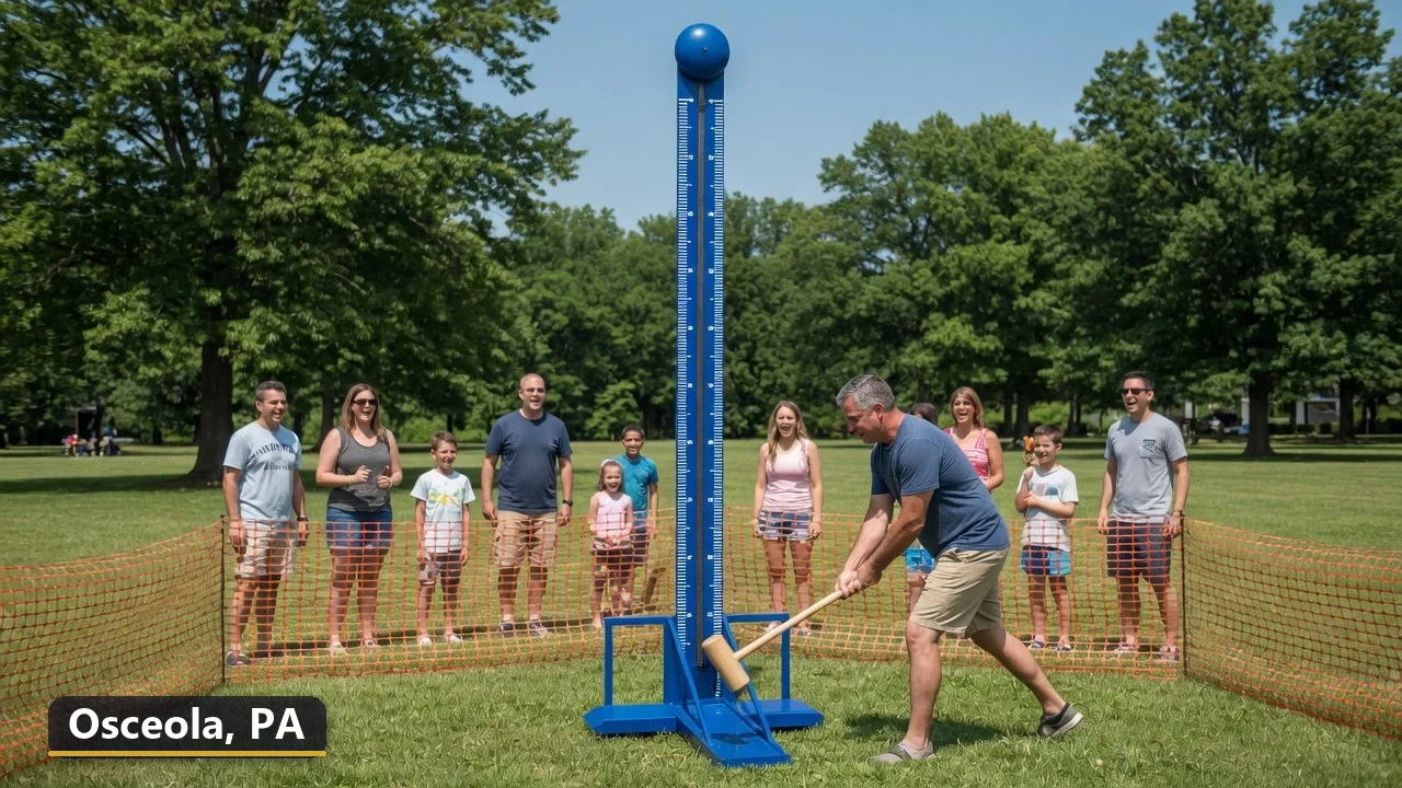 High striker carnival game rental in Osceola, Pennsylvania for field days, parties and events