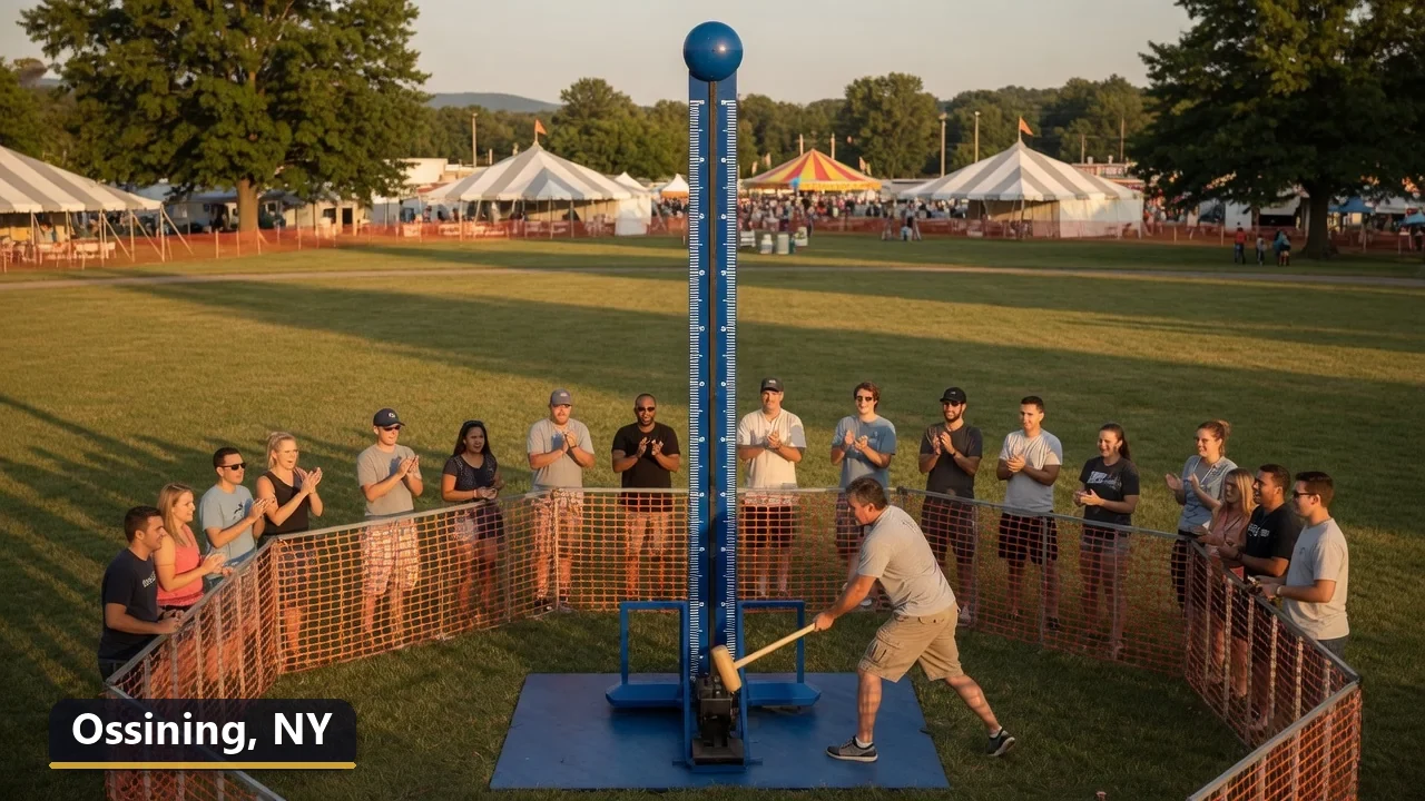 High striker carnival game rental in Ossining, New York for field days, parties and events