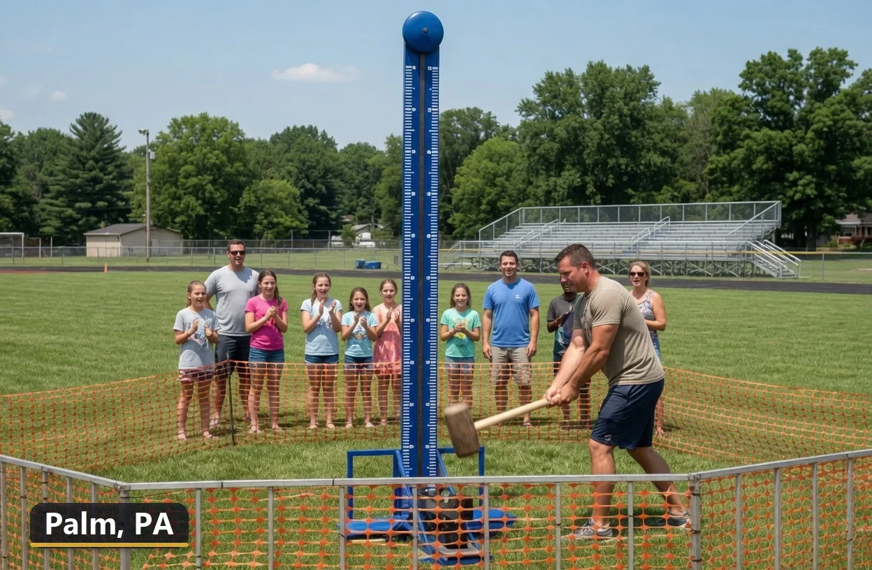 High striker carnival game rental in Palm, Pennsylvania for field days, parties and events