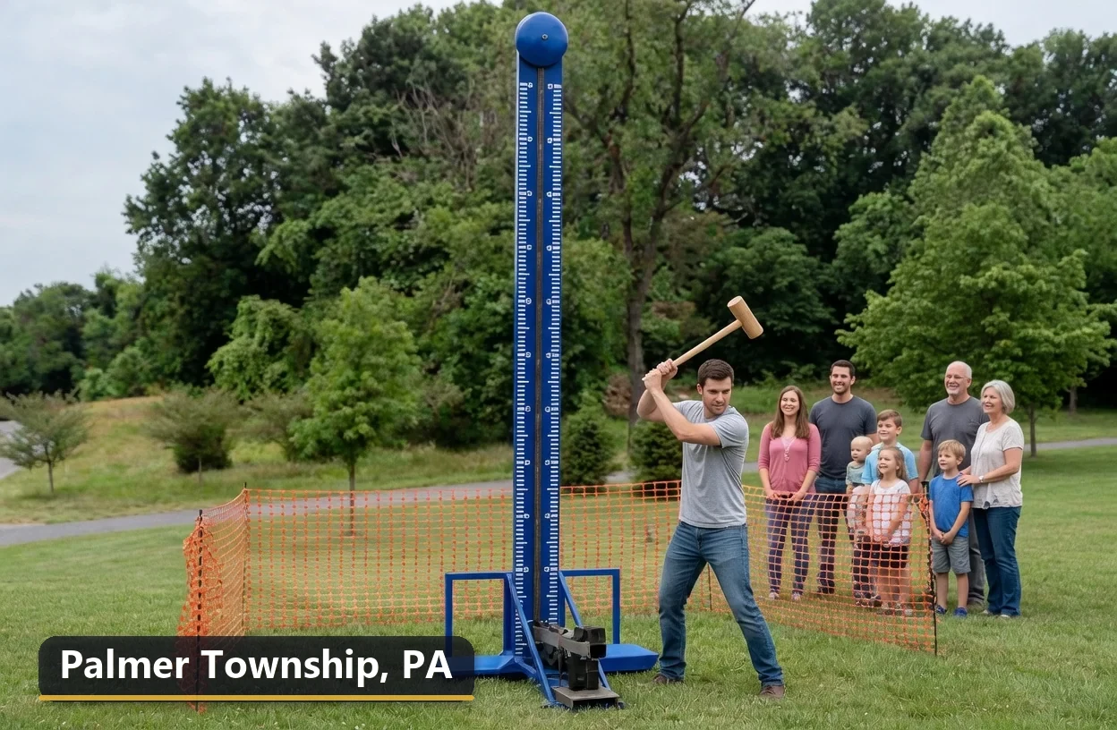 High striker carnival game rental in Palmer Township, Pennsylvania for field days, parties and events