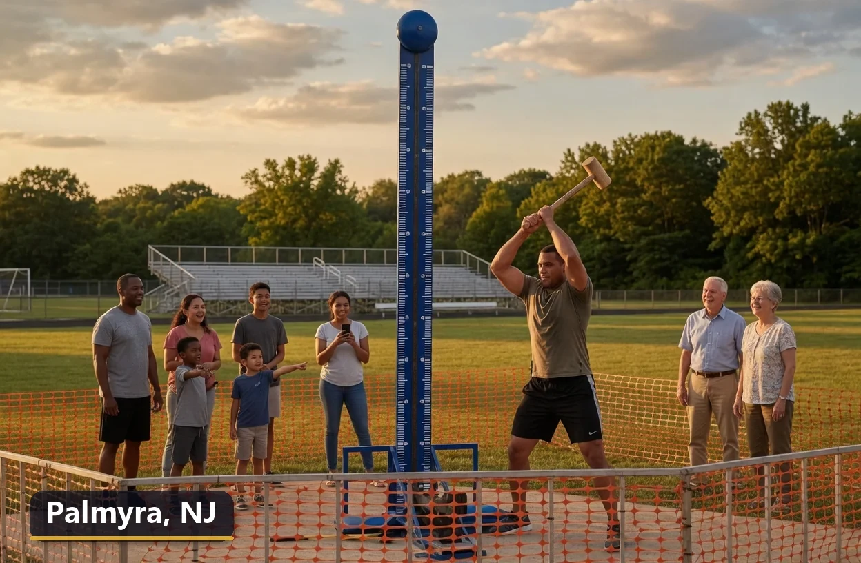 High striker carnival game rental in Palmyra, New Jersey for field days, parties and events