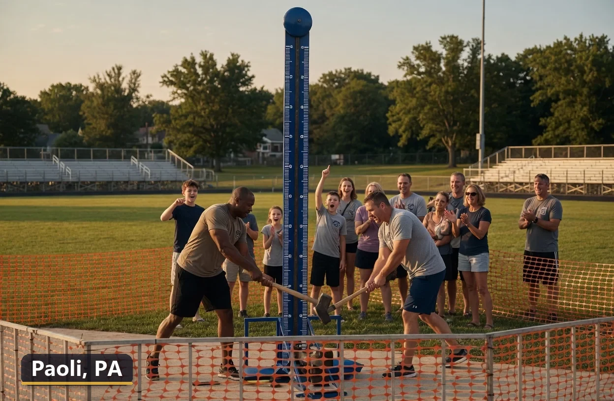 High striker carnival game rental in Paoli, Pennsylvania for field days, parties and events