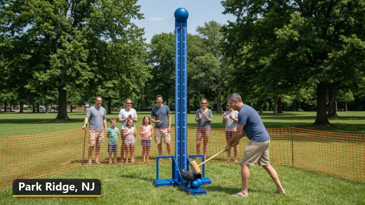 High striker carnival game rental in Park Ridge, New Jersey for field days, parties and events