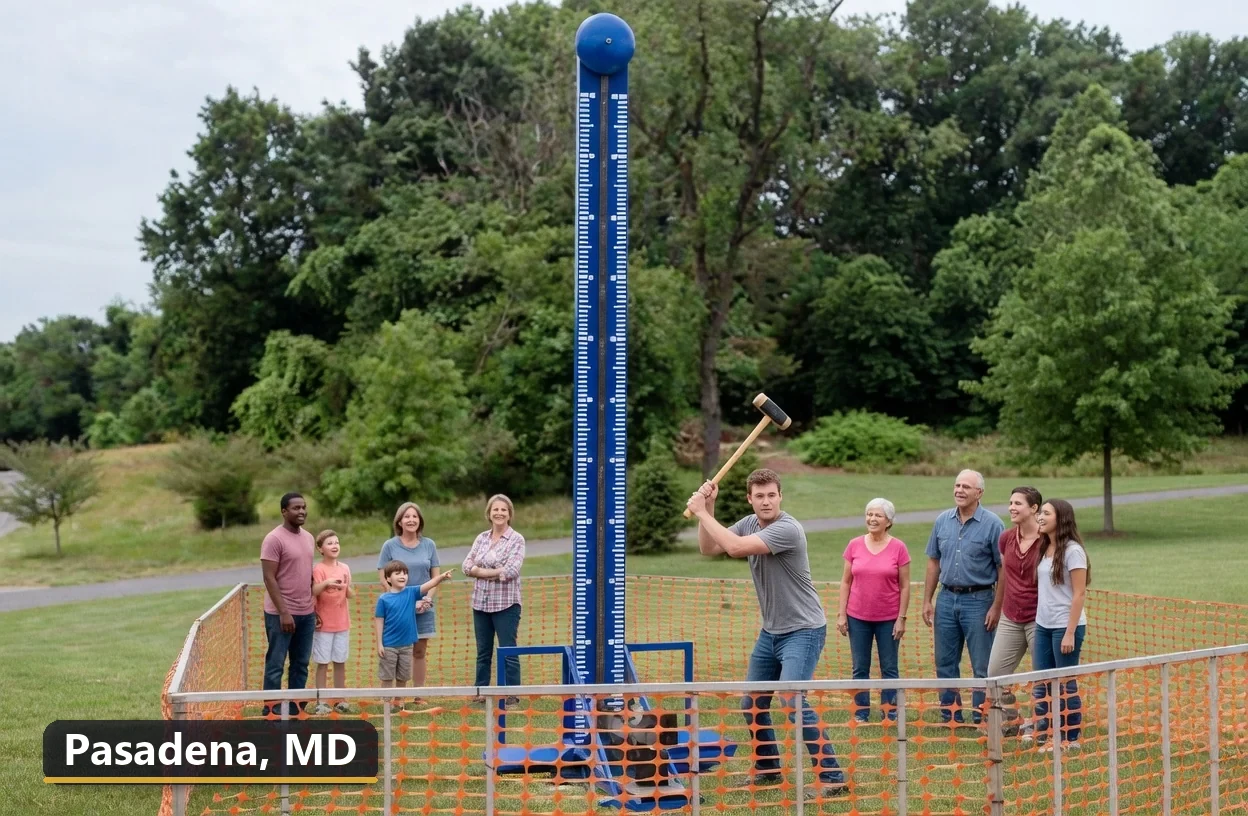 High striker carnival game rental in Pasadena, Maryland for field days, parties and events