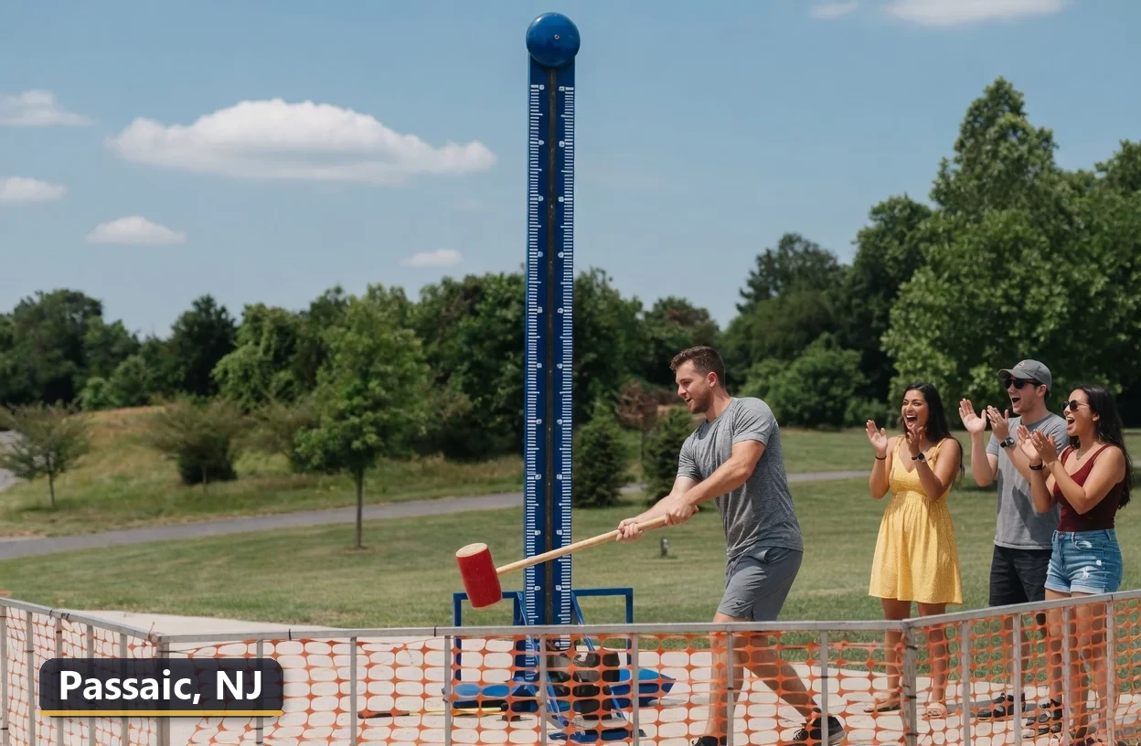 High striker carnival game rental in Passaic, New Jersey for field days, parties and events