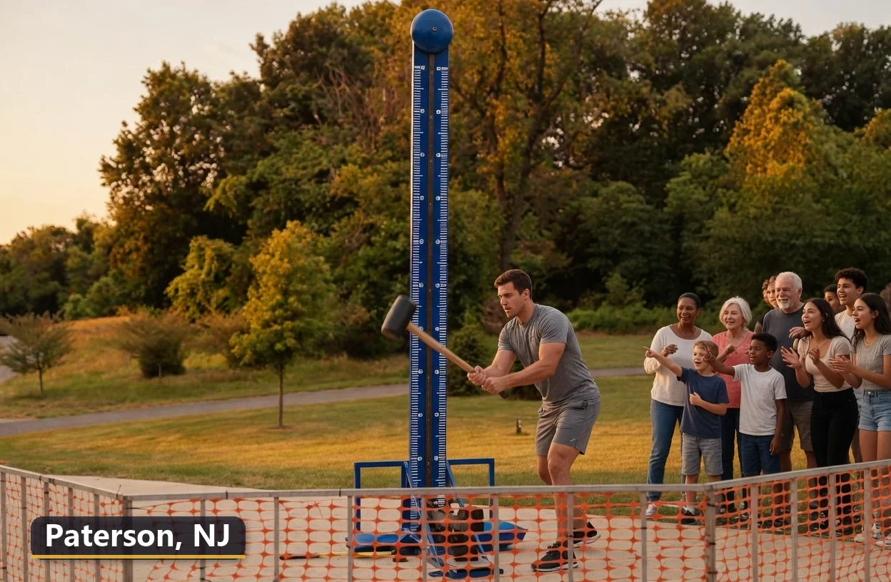 High striker carnival game rental in Paterson, New Jersey for field days, parties and events