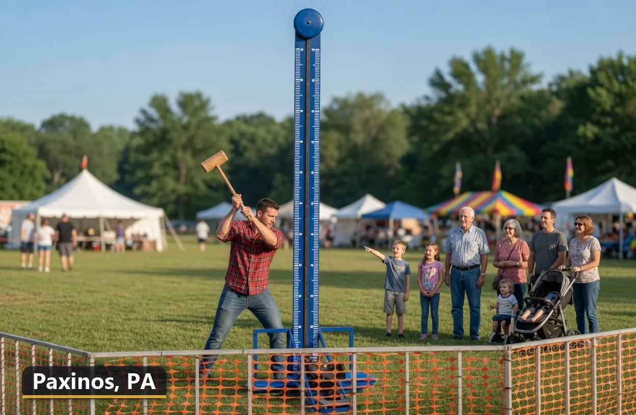 High striker carnival game rental in Paxinos, Pennsylvania for field days, parties and events