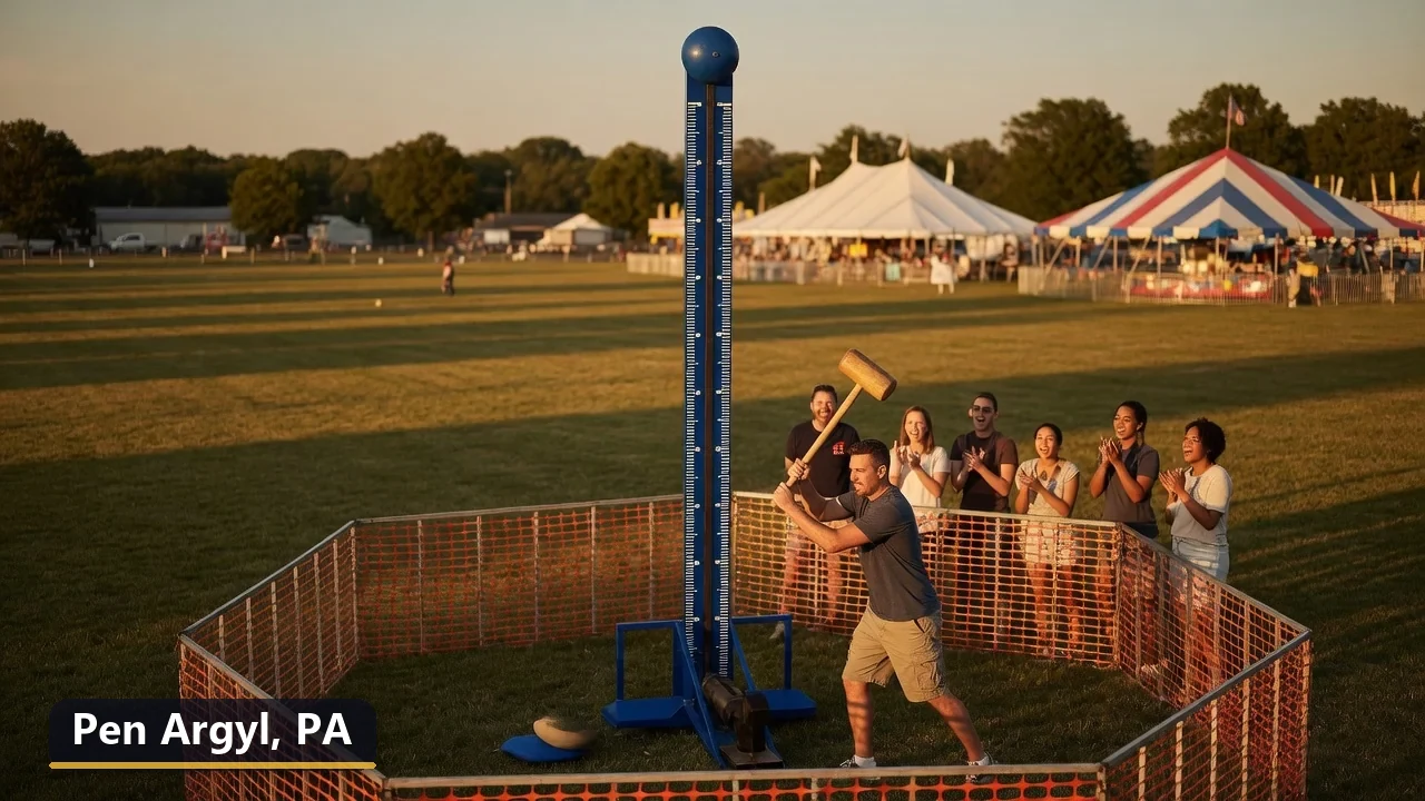 High striker carnival game rental in Pen Argyl, Pennsylvania for field days, parties and events