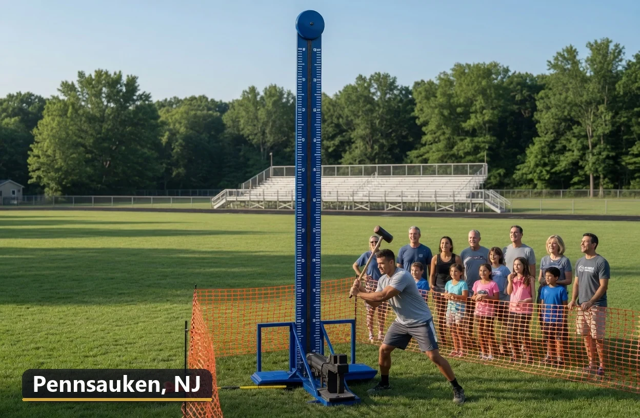 High striker carnival game rental in Pennsauken, New Jersey for field days, parties and events