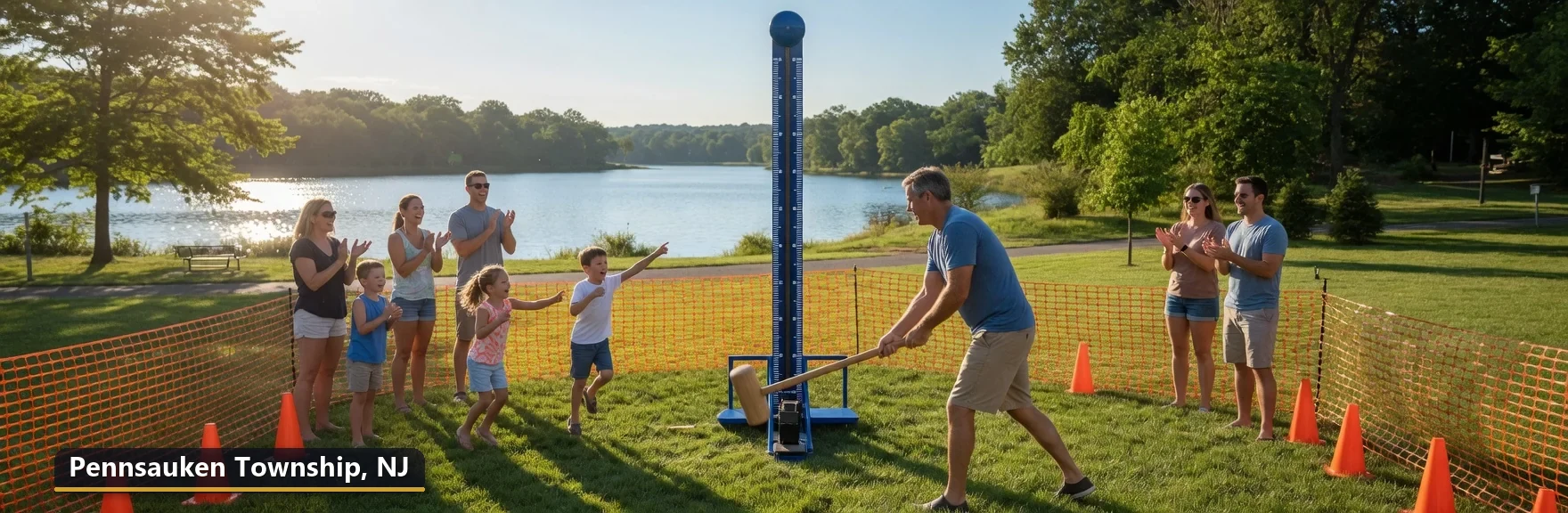 High striker carnival game rental in Pennsauken Township, New Jersey for field days, parties and events