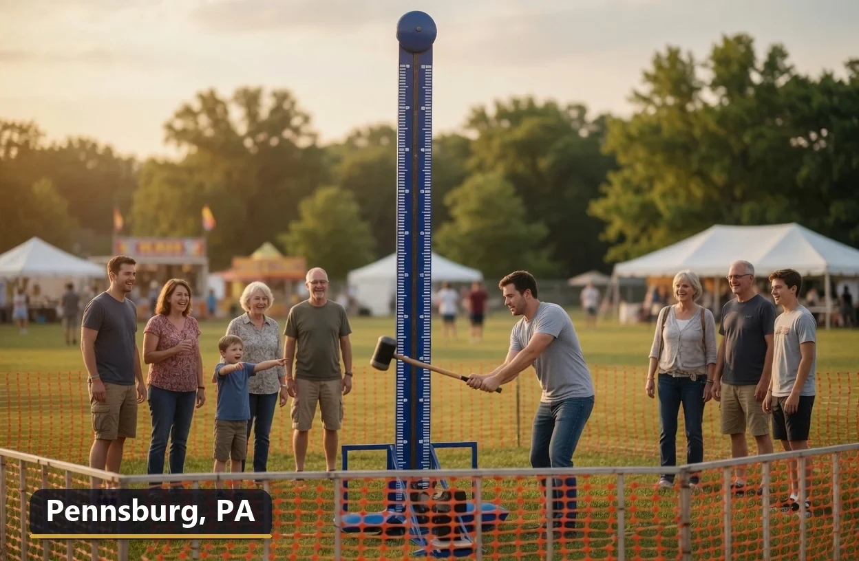 High striker carnival game rental in Pennsburg, Pennsylvania for field days, parties and events