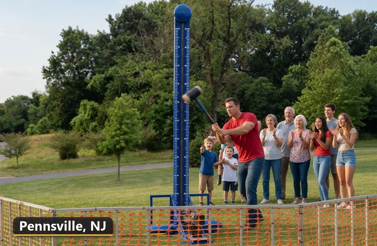 High striker carnival game rental in Pennsville, New Jersey for field days, parties and events