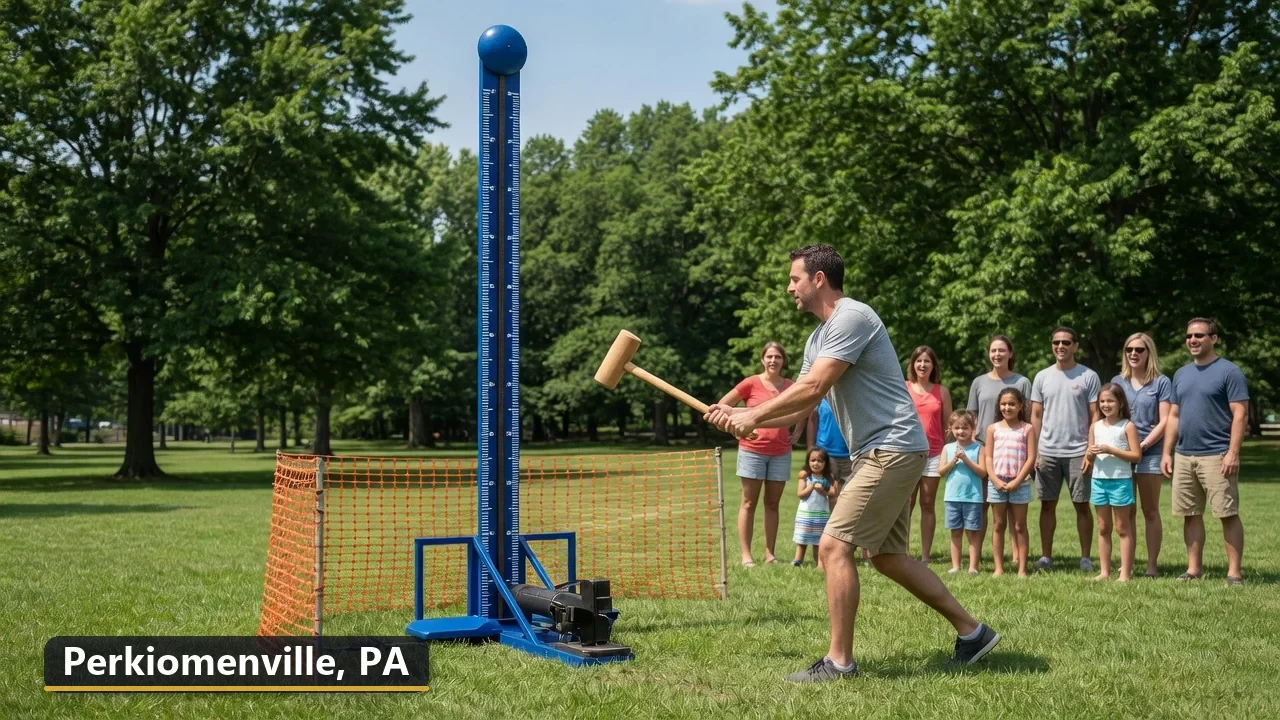 High striker carnival game rental in Perkiomenville, Pennsylvania for field days, parties and events