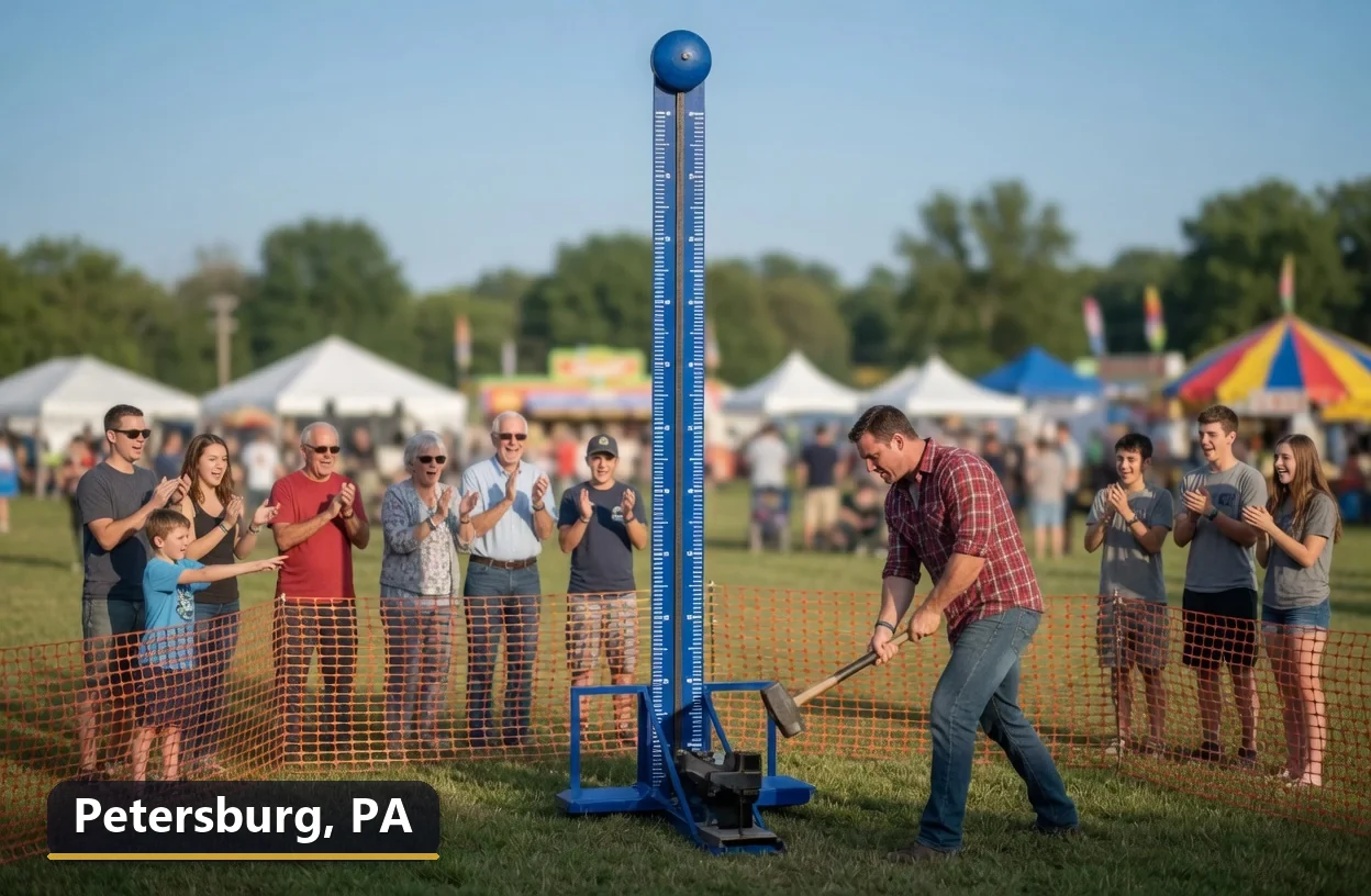 High striker carnival game rental in Petersburg, Pennsylvania for field days, parties and events