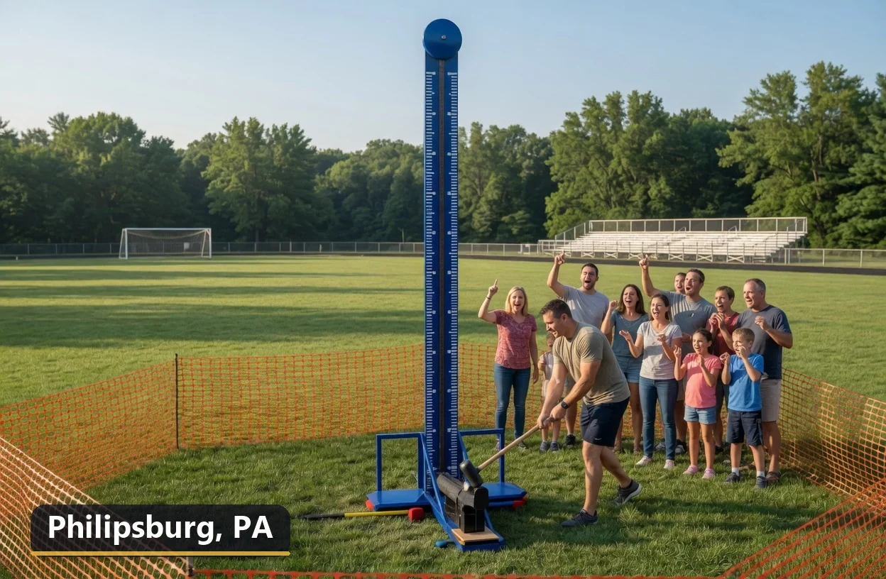 High striker carnival game rental in Philipsburg, Pennsylvania for field days, parties and events