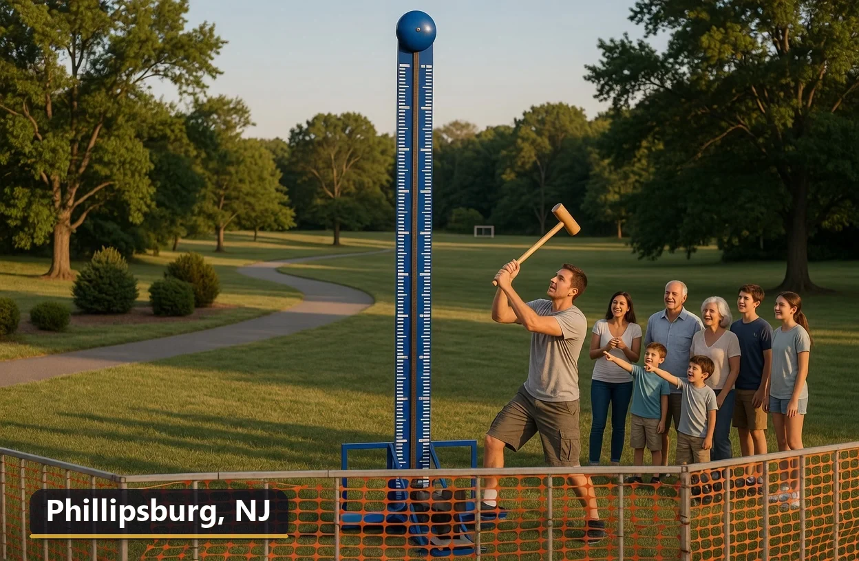High striker carnival game rental in Phillipsburg, New Jersey for field days, parties and events
