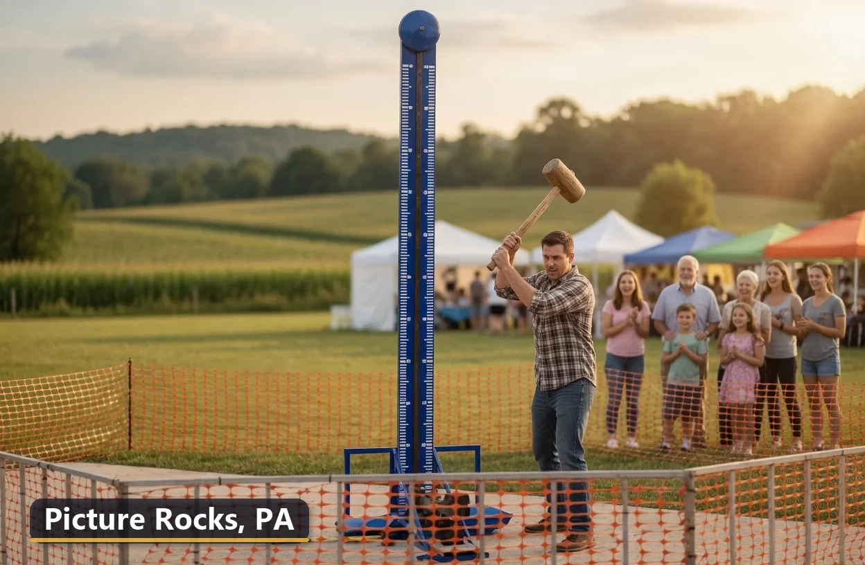 High striker carnival game rental in Picture Rocks, Pennsylvania for field days, parties and events