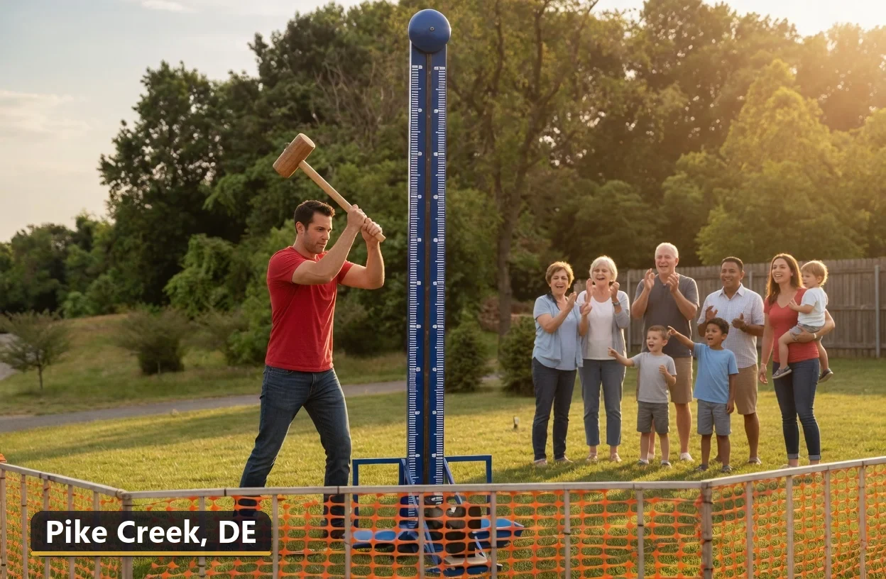 High striker carnival game rental in Pike Creek, Delaware for field days, parties and events