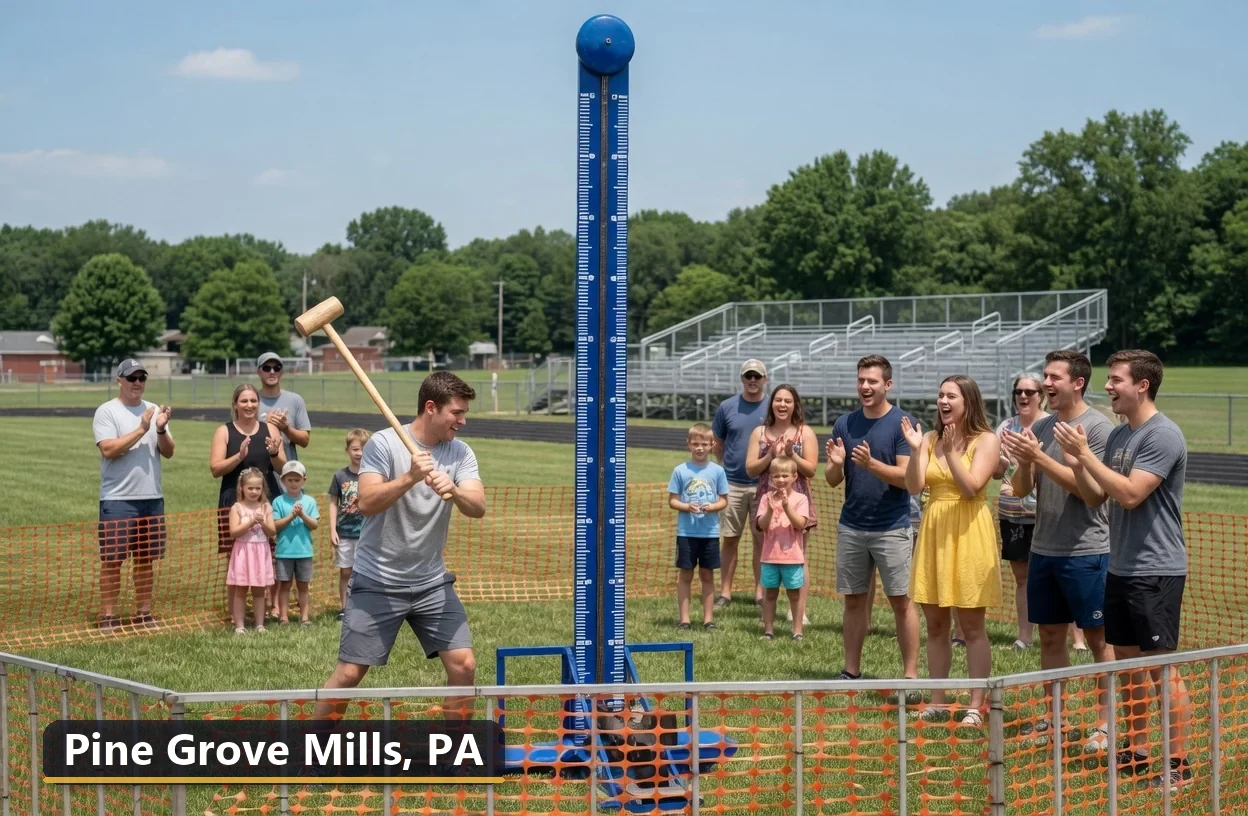 High striker carnival game rental in Pine Grove Mills, Pennsylvania for field days, parties and events