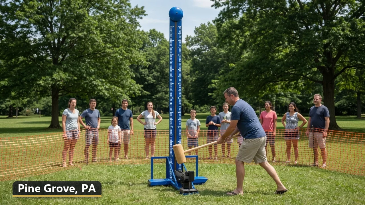 High striker carnival game rental in Pine Grove, Pennsylvania for field days, parties and events