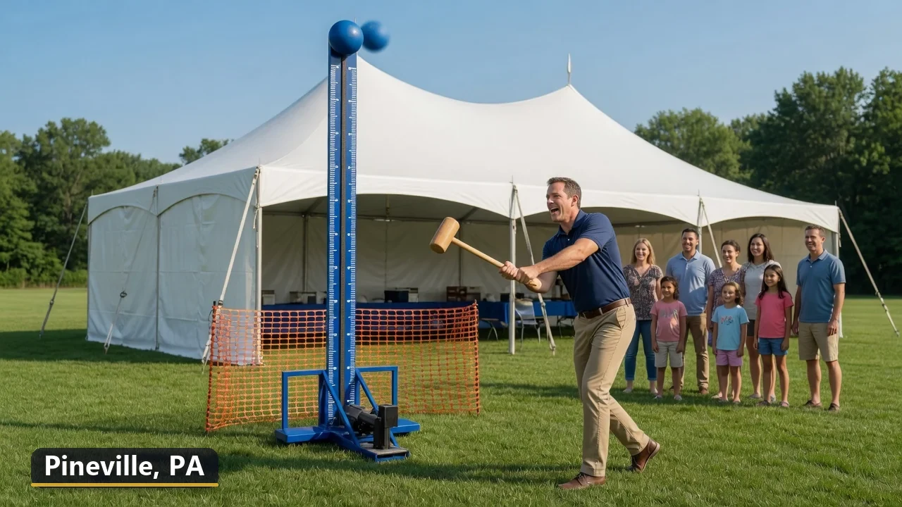 High striker carnival game rental in Pineville, Pennsylvania for field days, parties and events