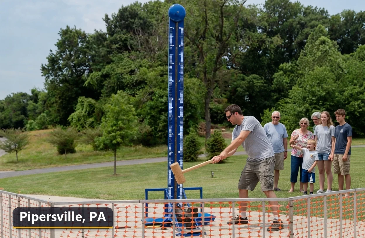 High striker carnival game rental in Pipersville, Pennsylvania for field days, parties and events