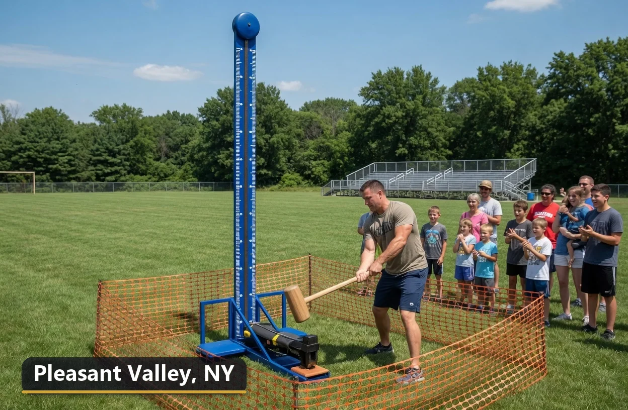 High striker carnival game rental in Pleasant Valley, New York for field days, parties and events