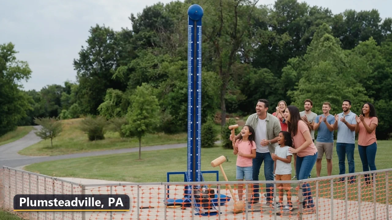 High striker carnival game rental in Plumsteadville, Pennsylvania for field days, parties and events