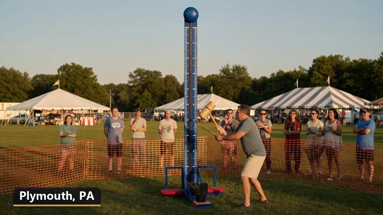 High striker carnival game rental in Plymouth, Pennsylvania for field days, parties and events