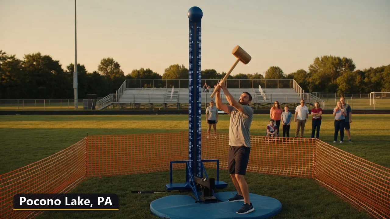 High striker carnival game rental in Pocono Lake, Pennsylvania for field days, parties and events