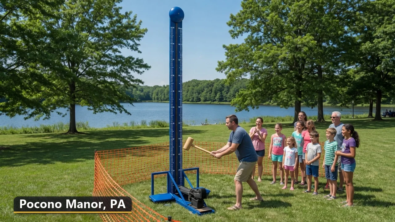 High striker carnival game rental in Pocono Manor, Pennsylvania for field days, parties and events