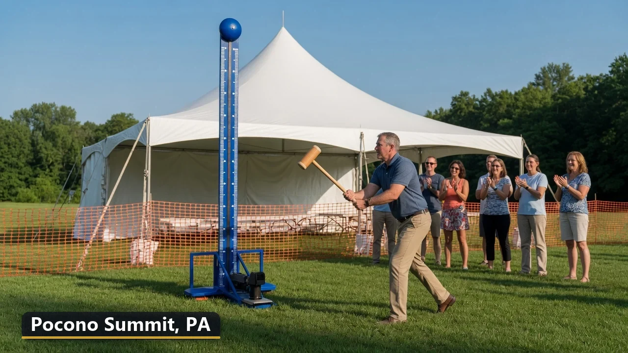 High striker carnival game rental in Pocono Summit, Pennsylvania for field days, parties and events