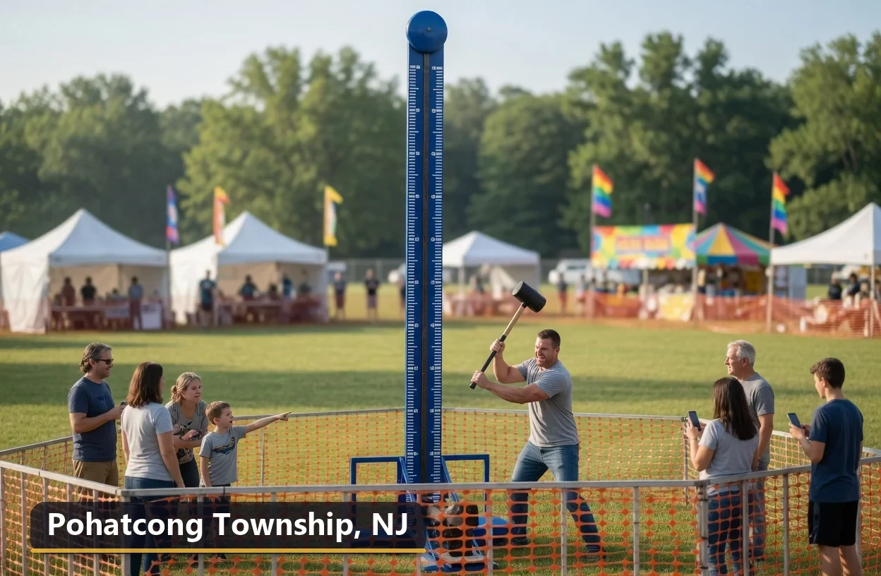 High striker carnival game rental in Pohatcong Township, New Jersey for field days, parties and events