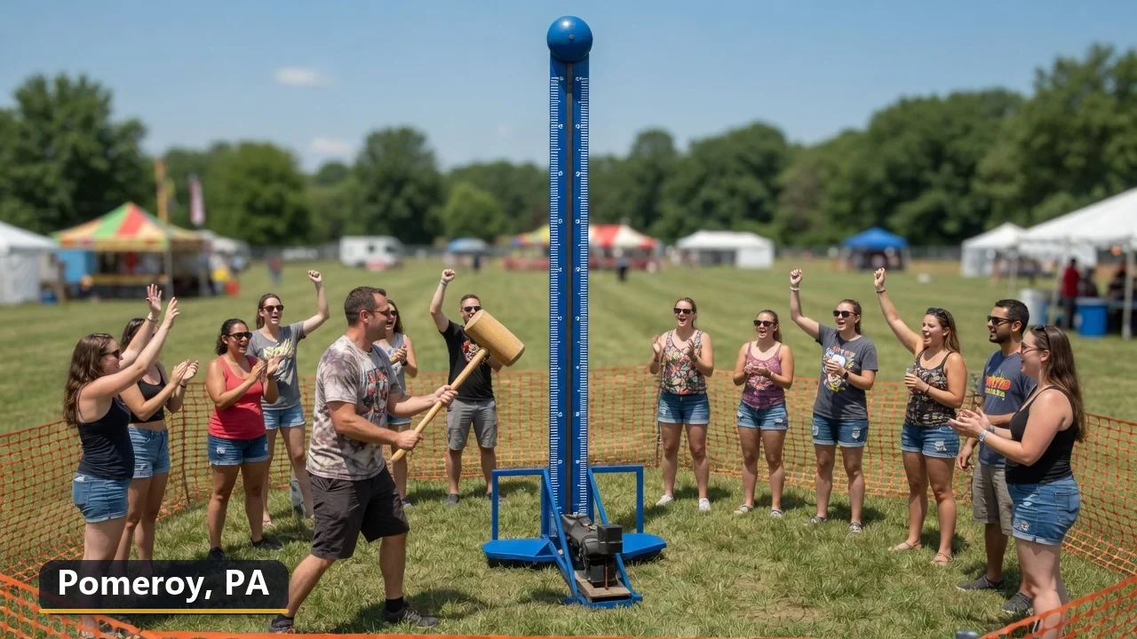 High striker carnival game rental in Pomeroy, Pennsylvania for field days, parties and events