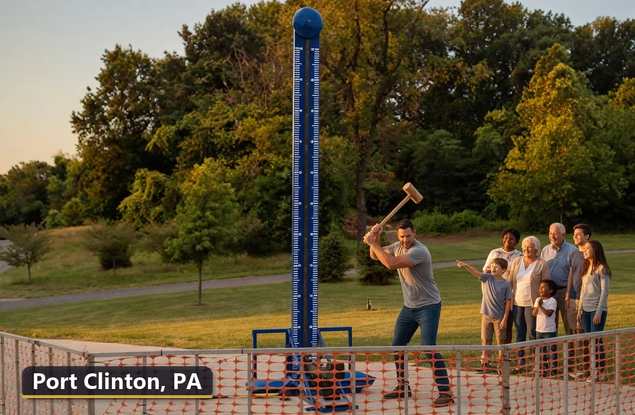 High striker carnival game rental in Port Clinton, Pennsylvania for field days, parties and events