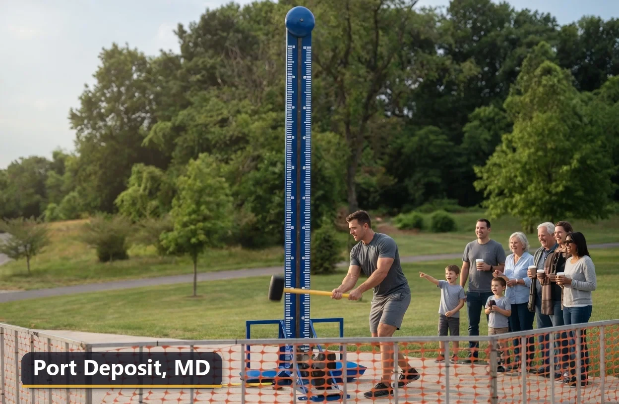 High striker carnival game rental in Port Deposit, Maryland for field days, parties and events