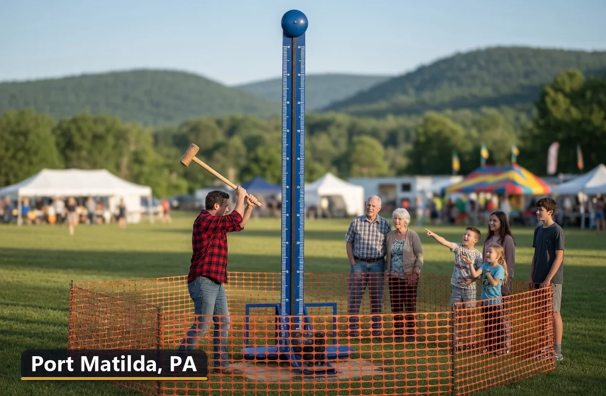 High striker carnival game rental in Port Matilda, Pennsylvania for field days, parties and events