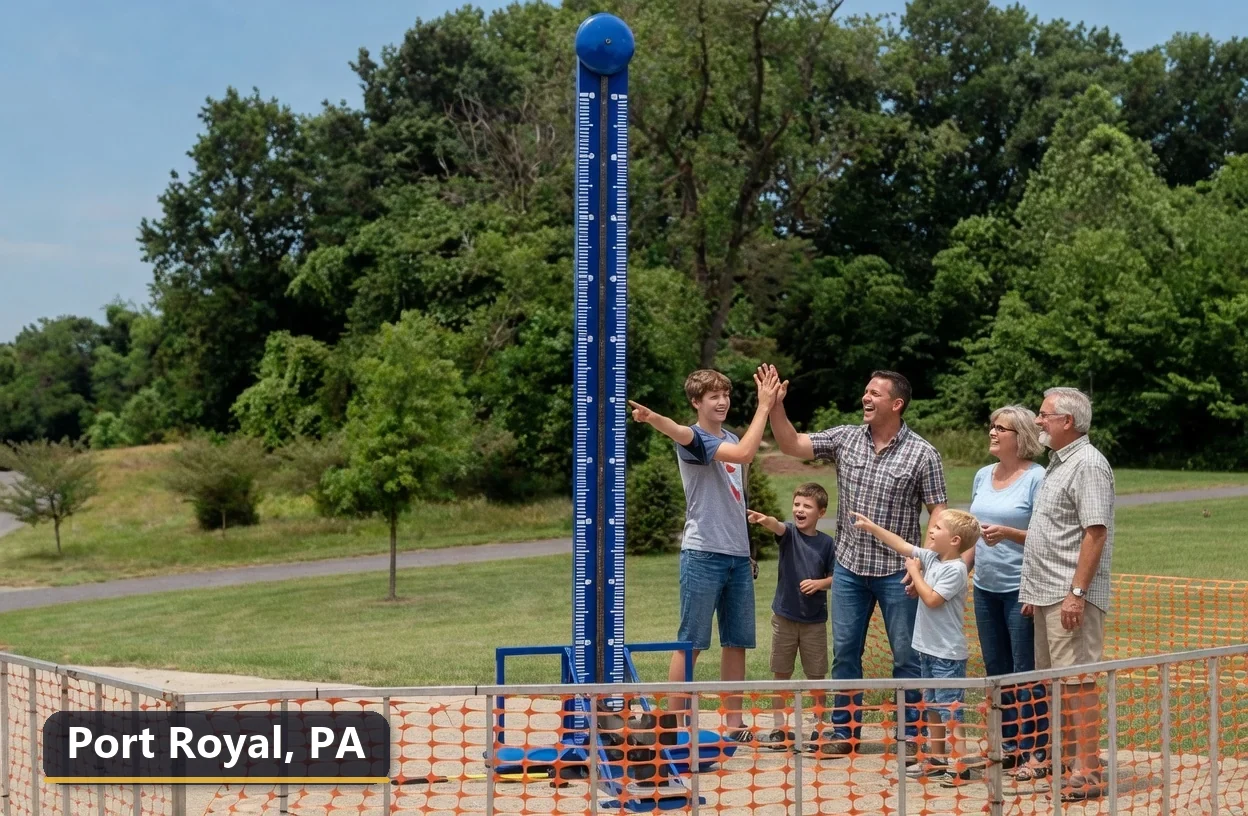 High striker carnival game rental in Port Royal, Pennsylvania for field days, parties and events