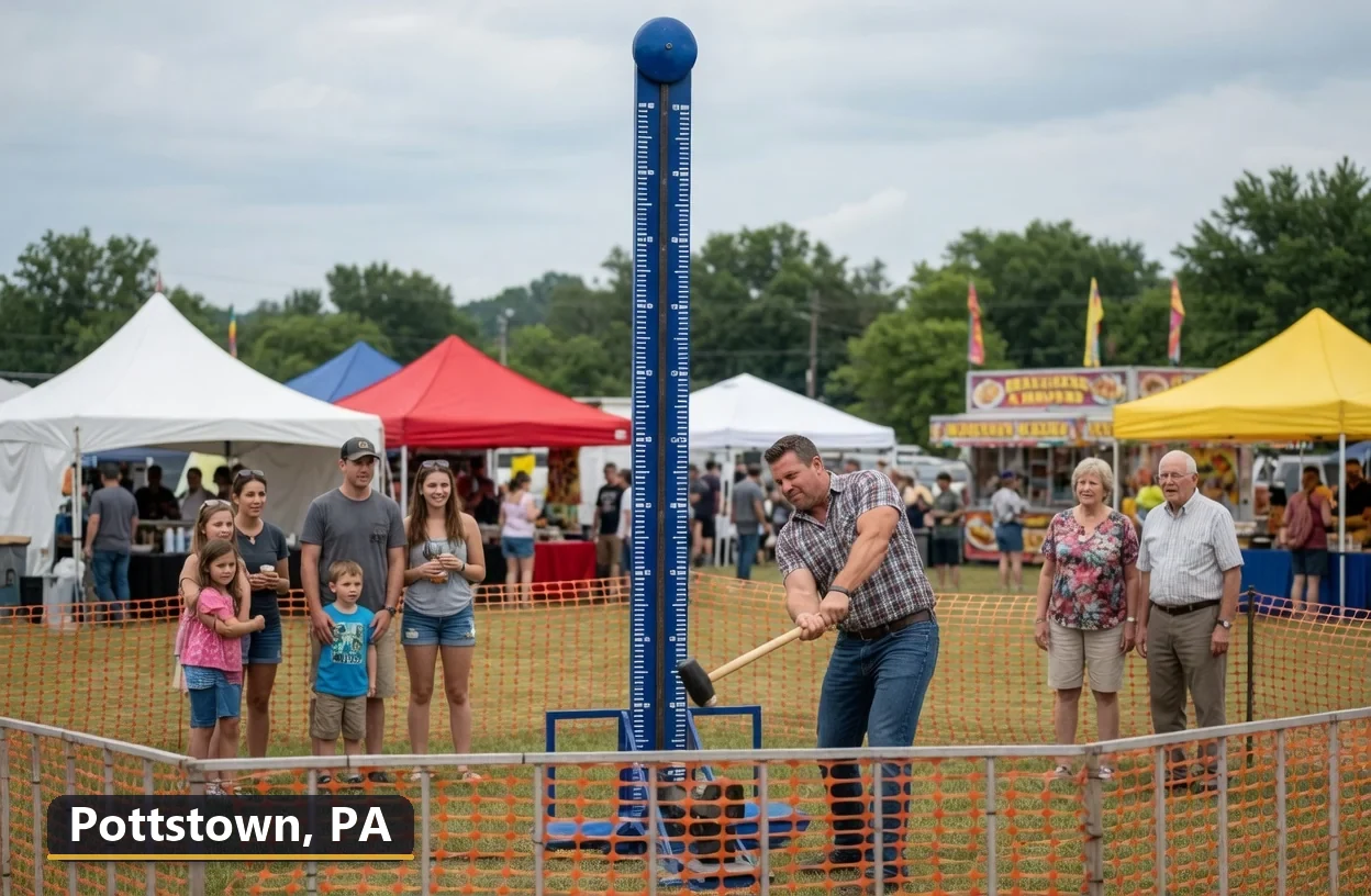 High striker carnival game rental in Pottstown, Pennsylvania for field days, parties and events