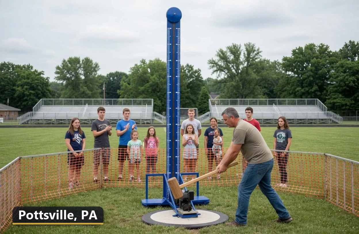 High striker carnival game rental in Pottsville, Pennsylvania for field days, parties and events