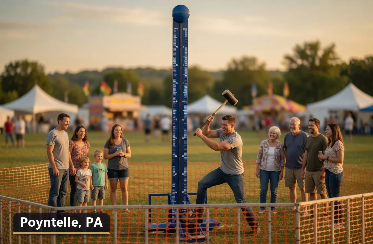 High striker carnival game rental in Poyntelle, Pennsylvania for field days, parties and events
