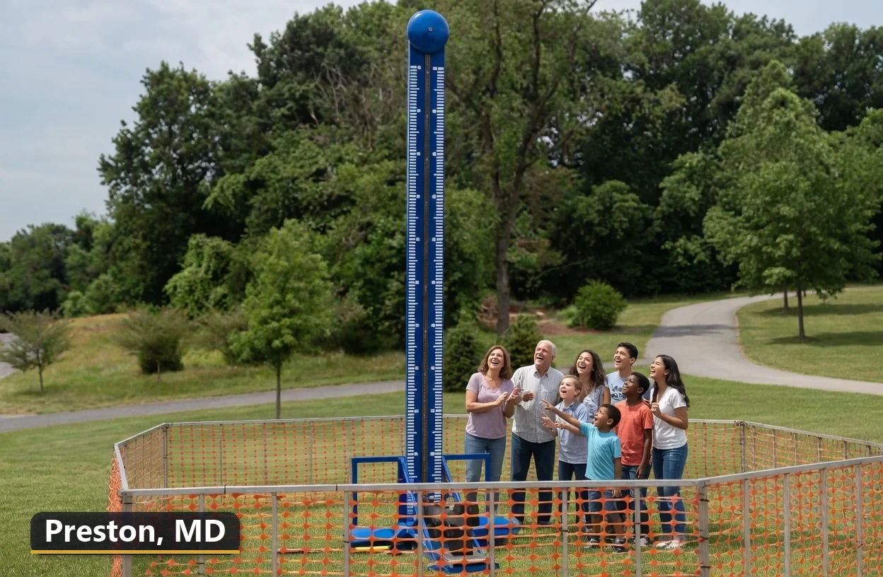 High striker carnival game rental in Preston, Maryland for field days, parties and events