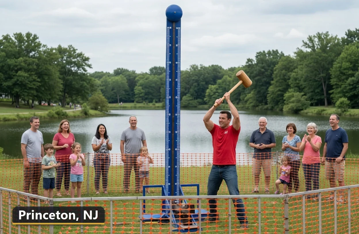 High striker carnival game rental in Princeton, New Jersey for field days, parties and events