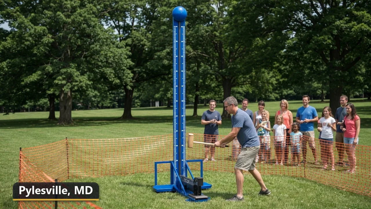 High striker carnival game rental in Pylesville, Maryland for field days, parties and events