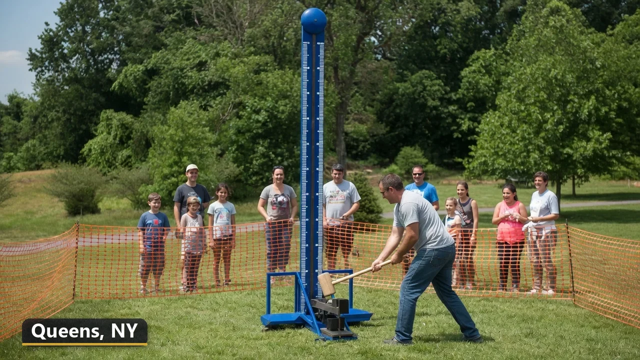 High striker carnival game rental in Queens, New York for field days, parties and events