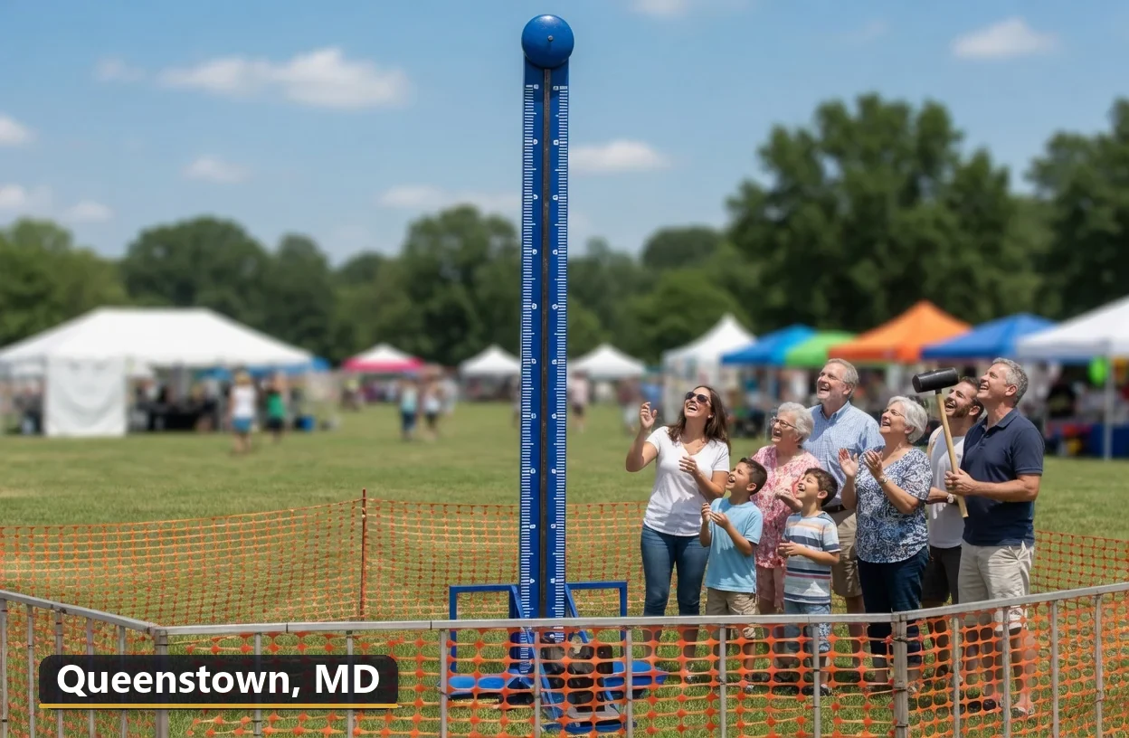 High striker carnival game rental in Queenstown, Maryland for field days, parties and events