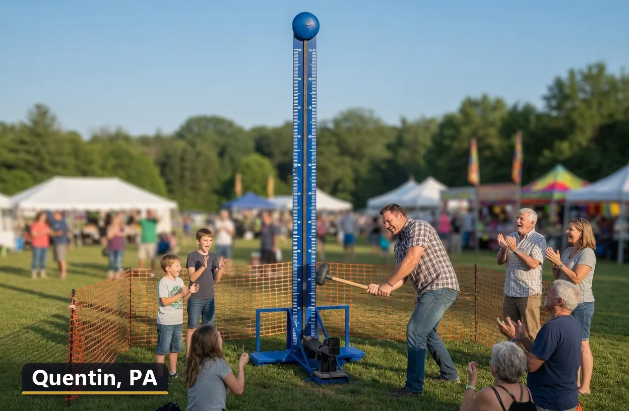 High striker carnival game rental in Quentin, Pennsylvania for field days, parties and events